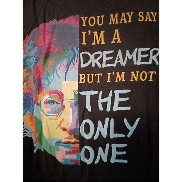 John Lennon Dreamer Women's V-neck T-shirt size Medium - Picture 2 of 2